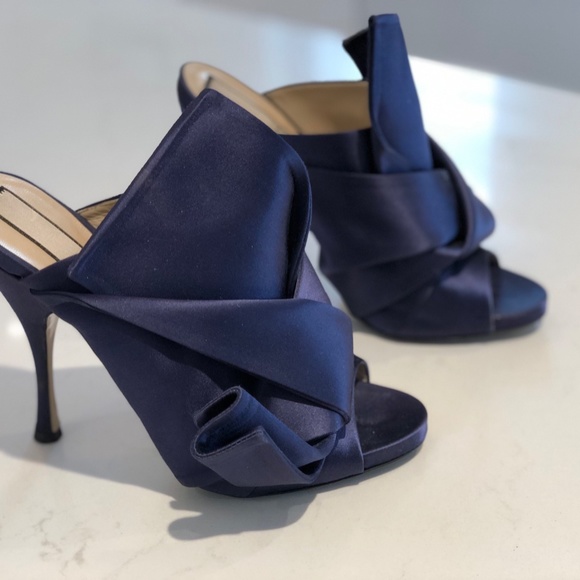 Navy Bow Mules - Picture 6 of 6
